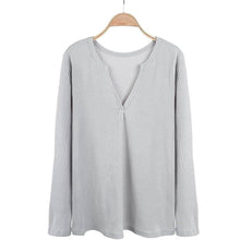 Load image into Gallery viewer, Women's V Neck Waffle Knit Henley Tops