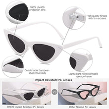 Load image into Gallery viewer, Women's Vintage Narrow Cat Eye Sunglasses