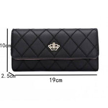 Load image into Gallery viewer, Womens Wallets Purses Plaid PU Leather Long Wallet Hasp Phone Bag