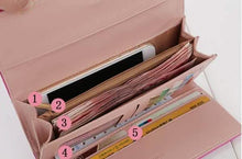 Load image into Gallery viewer, Womens Wallets Purses Plaid PU Leather Long Wallet Hasp Phone Bag