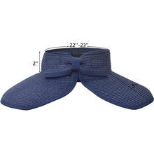 Load image into Gallery viewer, Women's Wide Brim Roll-up Straw Sun Hat Sun Visor
