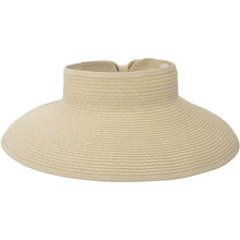 Load image into Gallery viewer, Women's Wide Brim Roll-up Straw Sun Hat Sun Visor