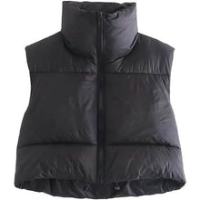 Load image into Gallery viewer, Women's Winter Crop Vest Lightweight Sleeveless Warm Outerwear Puffer Vest Padded Gilet