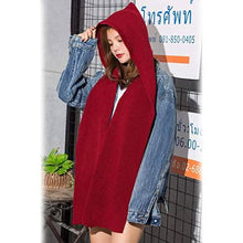 Load image into Gallery viewer, Women's Winter Knitted Hooded Long Scarf