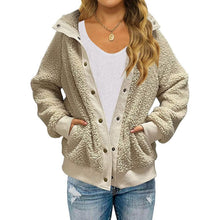 Load image into Gallery viewer, Womens Winter Sherpa Fleece Button Jacket Coat