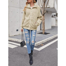 Load image into Gallery viewer, Womens Winter Sherpa Fleece Button Jacket Coat