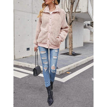 Load image into Gallery viewer, Womens Winter Sherpa Fleece Button Jacket Coat