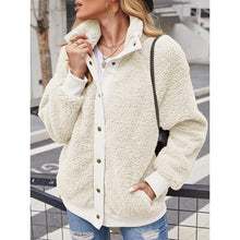 Load image into Gallery viewer, Womens Winter Sherpa Fleece Button Jacket Coat