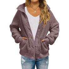 Load image into Gallery viewer, Womens Winter Sherpa Fleece Button Jacket Coat