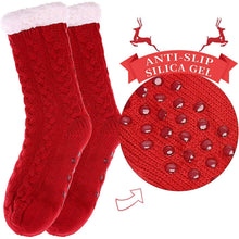 Load image into Gallery viewer, Women's Winter Super Soft Warm Cozy Fuzzy Fleece-Lined with Grippers Slipper Socks