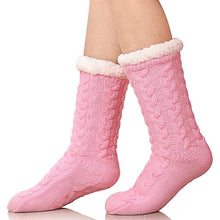 Load image into Gallery viewer, Women's Winter Super Soft Warm Cozy Fuzzy Fleece-Lined with Grippers Slipper Socks
