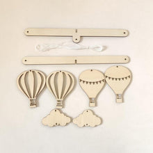 将图片加载到图库查看器,Wooden Hot Air Balloon Wind Chime Hanging Toys Baby Bed Bell Kids Room Decoration Wall Hanging Ornaments Nursery Decor Photo Props For Kids Wind Chimes Decorations