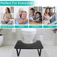 Load image into Gallery viewer, Wooden Metal Stool Height Bathroom Toilet Stool