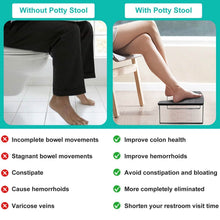 Load image into Gallery viewer, Wooden Metal Stool Height Bathroom Toilet Stool