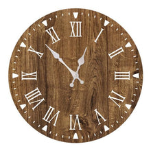 将图片加载到图库查看器,Wooden Wall Clock 10 Inch Silent Non Ticking Quartz Wall Clock 10 Inch Silent Non-Ticking Wooden Wall Clocks Battery Operated Country Retro Rustic Style Decorative for Living Room Kitchen Retro Fashion Wood Wall Clock Decorative for Living Room Kitchen