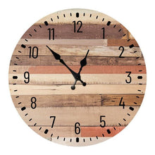 将图片加载到图库查看器,Wooden Wall Clock 10 Inch Silent Non Ticking Quartz Wall Clock 10 Inch Silent Non-Ticking Wooden Wall Clocks Battery Operated Country Retro Rustic Style Decorative for Living Room Kitchen Retro Fashion Wood Wall Clock Decorative for Living Room Kitchen