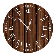 将图片加载到图库查看器,Wooden Wall Clock 10 Inch Silent Non Ticking Quartz Wall Clock 10 Inch Silent Non-Ticking Wooden Wall Clocks Battery Operated Country Retro Rustic Style Decorative for Living Room Kitchen Retro Fashion Wood Wall Clock Decorative for Living Room Kitchen