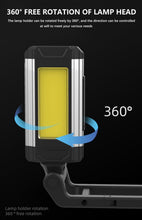 Load image into Gallery viewer, Work Light Rechargeable LED Camping Waterpoof Portable Multifunctional Adjustable USB Light Hanging Hook& Magnetic Base Flashlight For Hurricane Camping Hiking Riding Fishing Jogging Household