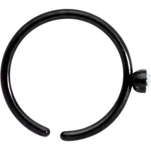 将图片加载到图库查看器,20G 5/16 Clear Gem Black Seamless Circular Ring