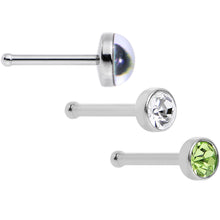 Load image into Gallery viewer, 20G Licensed NFL New York Jets Logo Nose Bone 3 Pack Set