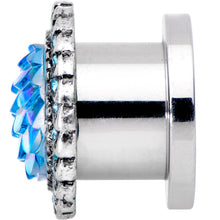 Load image into Gallery viewer, 00G Aqua Gem Iridescent Blue Mermaid Scale Screw Fit Plug Set