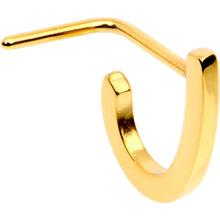 Load image into Gallery viewer, 20G Gold Tone Faux Hoop L Shaped Nose Ring