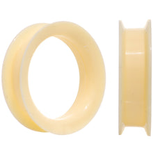 Load image into Gallery viewer, 38mm Peach Flesh Tone Silicone Ultra Soft Double Flare Tunnel Plug Set