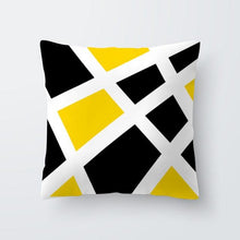 Load image into Gallery viewer, Yellow Pillow Case Cushion Cover Geometric Polyester Pillowcase Home Decorative Yellow Grey Modern Pillow Covers Beautiful Pattern Linen Square Pillow Case For Sofa Couch 45x45CM