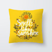 Load image into Gallery viewer, Yellow Pillow Case Cushion Cover Geometric Polyester Pillowcase Home Decorative Yellow Grey Modern Pillow Covers Beautiful Pattern Linen Square Pillow Case For Sofa Couch 45x45CM