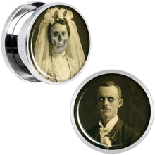 Load image into Gallery viewer, Undead Bride and Groom Halloween Plug Set 5/8