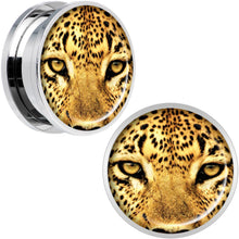 Load image into Gallery viewer, Full Color Leopard Eyes Steel Screw Fit Plug Set 20mm