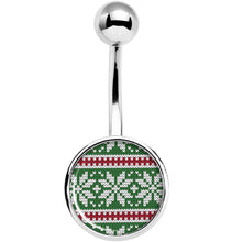 将图片加载到图库查看器,Green Red Christmas Sweater Belly Ring