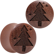 将图片加载到图库查看器,Organic Sawo Wood Christmas Tree Saddle Plug Set Sizes 8mm to 25mm