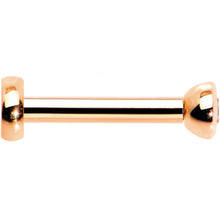 Load image into Gallery viewer, Clear 2mm Gem Rose Gold Tone Internally Threaded Cartilage Earring