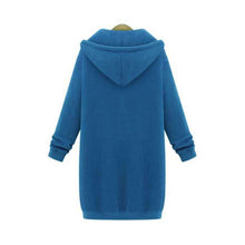 Load image into Gallery viewer, Zipper Front Pocket Drawstring Hoodie