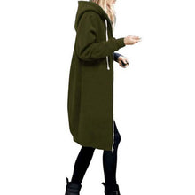 Load image into Gallery viewer, Zipper Front Pocket Drawstring Hoodie