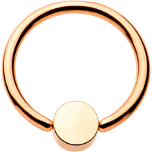 将图片加载到图库查看器,16G 3/8 Clear Gem 4mm Disc Rose Gold IP BCR Captive Ring