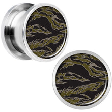 Load image into Gallery viewer, Tiger Camo Print Steel Screw Fit Plug Set 1/2