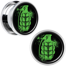 Load image into Gallery viewer, Green Grenade Steel Screw Fit Plug Set 5/8