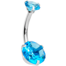 将图片加载到图库查看器,Aqua Gem Swagger Sweep Dangle Belly Ring