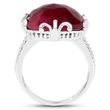 Load image into Gallery viewer, 13.65 Carat Dyed Ruby .925 Sterling Silver Ring
