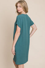 Load image into Gallery viewer, V-Neck Short Sleeve Dress with Pockets – Casual, Comfortable, Stylish and Practical V-Neck Dress with Convenient Pockets for Effortless Chic

