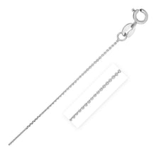 将图片加载到图库查看器，14k White Gold Diamond Cut Cable Link Chain 0.7mm

