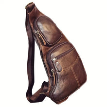 将图片加载到图库查看器，Genuine Leather Crossbody Sling Bag (Unisex)
