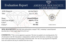 Load image into Gallery viewer, AGS Certified 10K White Gold 1/5 Cttw Bezel Set Round Diamond Solitaire 16-18" Adjustable Pendant Necklace (H-I Color, SI1-SI2 Clarity)
