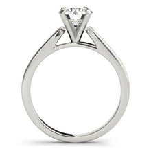 将图片加载到图库查看器，14k White Gold Single Row Diamond Engagement Ring (1 cttw)
