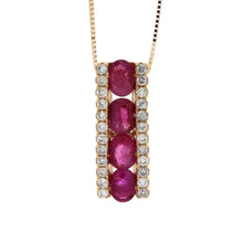 Load image into Gallery viewer, 1.39ct Ruby Diamond Fashion Pendants 14KT Rose Gold
