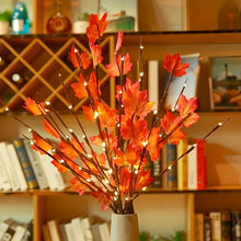 Load image into Gallery viewer, 2pcs Set of Artificial Tree Branch LED Lights - Battery-Powered, 20 Leds Per Vase, Vase-Filled Decorative Lights for Home, Romantic Bedside Lamp, Christmas, Halloween, Thanksgiving, Hanukkah, Wedding, Valentine'S Day, Metal &amp;
