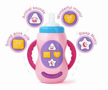 将图片加载到图库查看器，Baby Simulation Milk Bottle Toy LED Flashing Baby Bottle With Sound and Light Toys For Baby
