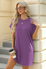Load image into Gallery viewer, Short Sleeve Mini Dress with Pockets Casual &amp; Stylish Everyday Wear
